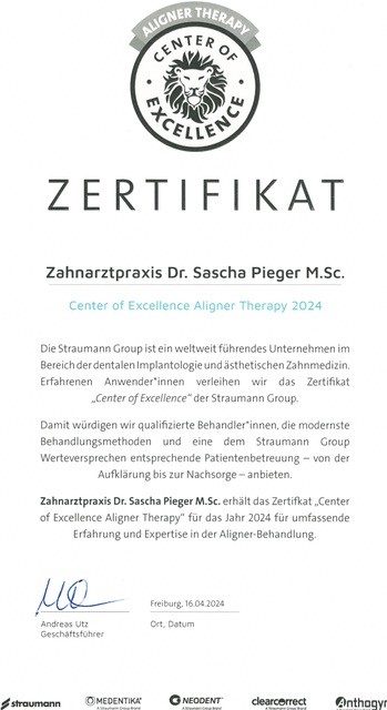 CoE Zertifikat